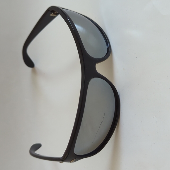 NWOT TrueVintage Large Wrap Biker style super dark smoke mirror lens sunglasses - Picture 1 of 7